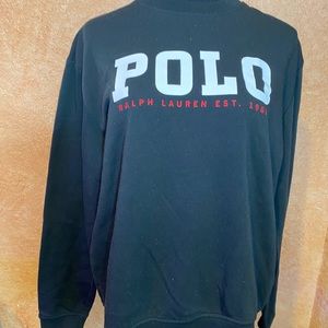 black polo ralph lauren crew neck